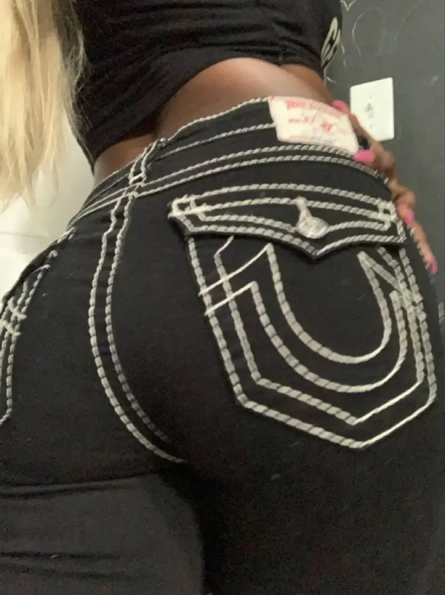 Retro Baggy Embroidered Jeans